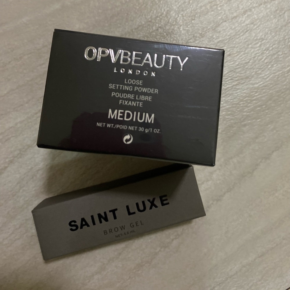 •OPVBEAUTY Loose Setting Powder Medium • Saint Luxe Brow Gel